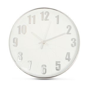 Reloj de Pared Fragments 12 pulg. Plata Reloj de Pared Fragments 12 pulg. Plata