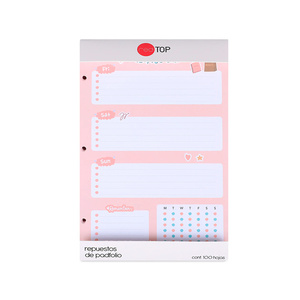 Block Planeador Semanal Red Top Repuesto Rosa 100 hojas Block Planeador Semanal Red Top Repuesto Rosa 100 hojas