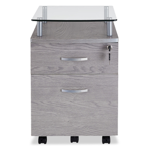 Gabinete con Ruedas Office Depot S-06 2 cajones Gris Gabinete con Ruedas Office Depot S-06 2 cajones Gris