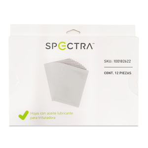 Hojas Lubricantes para Trituradora Spectra 12 piezas  Hojas Lubricantes para Trituradora Spectra 12 piezas