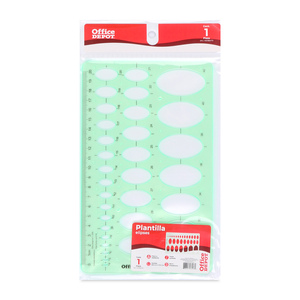 Plantilla Escolar Elipses Office Depot 20 cm Verde Plantilla Escolar Elipses Office Depot 20 cm Verde