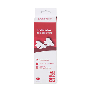 Indicadores para Archivero Office Depot Transparentes 50 piezas Indicadores para Archivero Office Depot Transparentes 50 piezas