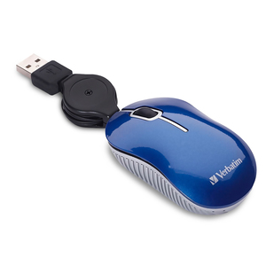 Mini Mouse Óptico Verbatim VB98616 Retráctil USB Azul