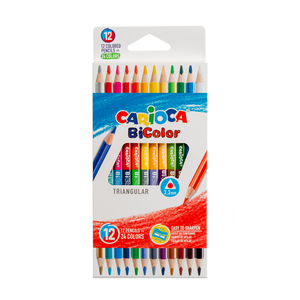 Lápices para Colorear Bicolor Carioca Colores Brillantes 12 piezas Lápices para Colorear Bicolor Carioca Colores Brillantes 12 piezas