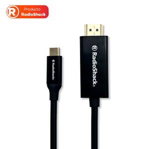 Cable HDMI a USB C RadioShack Negro 1.8 m  Cable HDMI a USB C RadioShack Negro 1.8 m