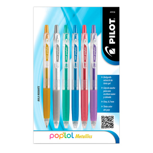 Plumas de Gel Pilot Pop Lol Metálicas Colores 6 piezas Plumas de Gel Pilot Pop Lol Metálicas Colores 6 piezas