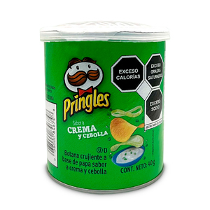 Papas Pringles Crema y Cebolla 40 gr Papas Pringles Crema y Cebolla 40 gr