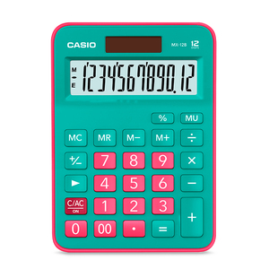 Calculadora Básica Casio 12 dígitos Rosa