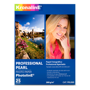 Papel Fotográfico Kronaline InkJet Aperlado 25 hojas Papel Fotográfico Kronaline InkJet Aperlado 25 hojas