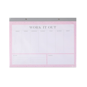 Planeador Semanal Doble Carta Red Top Work it Out Rosa Planeador Semanal Doble Carta Red Top Work it Out Rosa