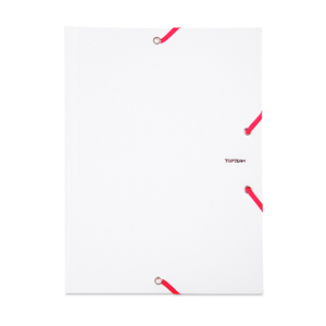 Folder con Elástico Carta Top Team Blanco con Gris Folder con Elástico Carta Top Team Blanco con Gris