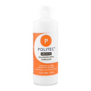 Solvente Diluyente para Acrílicos Politec Medios 120 ml Solvente Diluyente para Acrílicos Politec Medios 120 ml