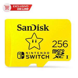 Tarjeta Micro SD XC SanDisk Nintendo Switch 256 gb Amarillo