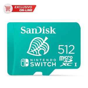 Tarjeta Micro SD XC SanDisk Nintendo Switch 512 gb Azul