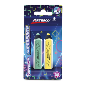 Gomas Artesco Lápiz Colores 2 piezas Gomas Artesco Lápiz Colores 2 piezas