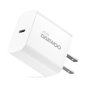 Cargador de Pared USB C Daewoo 45W Blanco  Cargador de Pared USB C Daewoo 45W Blanco