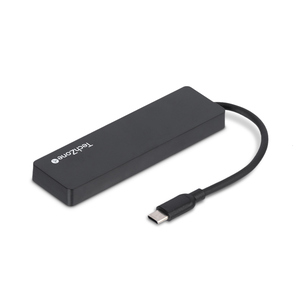 Hub USB-Tipo C Techzone 4 puertos Negro Hub USB-Tipo C Techzone 4 puertos Negro