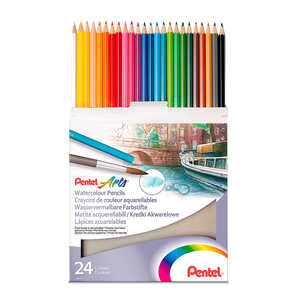 Lápices para Colorear Solubles en Agua Pentel Colores 24 piezas Lápices para Colorear Solubles en Agua Pentel Colores 24 piezas