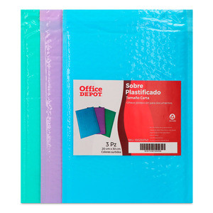 Sobres Plastificados para Paquetería Office Depot Carta 3 piezas Sobres Plastificados para Paquetería Office Depot Carta 3 piezas