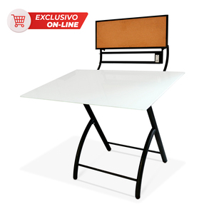 Restirador de Cristal Alfra Luxor 80 x 120 cm Negro Restirador de Cristal Alfra Luxor 80 x 120 cm Negro