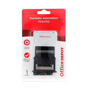 Sello Pagado Office Depot con Fechador Automático Sello Pagado Office Depot con Fechador Automático
