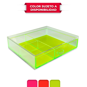 Organizador de Escritorio Apilable Red Top Tipo Cajón Neón Organizador de Escritorio Apilable Red Top Tipo Cajón Neón
