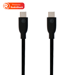 Cable USB 2.0 Tipo C a Tipo C RadioShack Negro 2 m Cable USB 2.0 Tipo C a Tipo C RadioShack Negro 2 m