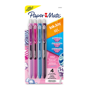 Pluma de Gel Paper Mate InkJoy Candy Pop Punto Mediano 4 piezas Pluma de Gel Paper Mate InkJoy Candy Pop Punto Mediano 4 piezas