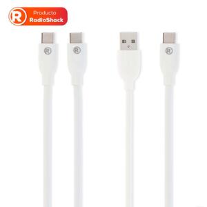 Cable USB A 2.0 a USB C y USB C 2.0 a USB C RadioShack  Blanco 1 m Cable USB A 2.0 a USB C y USB C 2.0 a USB C RadioShack  Blanco 1 m