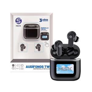 Audifonos Inalámbricos Misik Pantalla Táctil Negro Audifonos Inalámbricos Misik Pantalla Táctil Negro