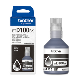 Botella de Tinta Brother BTD100BK InkBenefit Tank Negro 7500 páginas Botella de Tinta Brother BTD100BK InkBenefit Tank Negro 7500 páginas