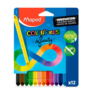 Lápices de Colores Triangulares Maped Color’Peps Infinity 12 piezas Lápices de Colores Triangulares Maped Color’Peps Infinity 12 piezas