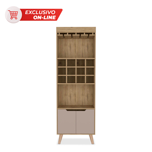 Rack para Bar Excelsior Oslo 3 Natural Mate Rack para Bar Excelsior Oslo 3 Natural Mate