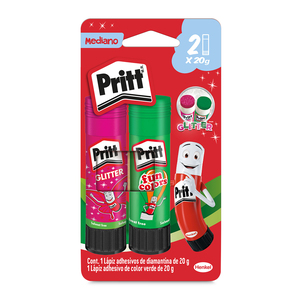 Lápiz Adhesivo Pritt Glitter y Fun Colors Lápiz Adhesivo Pritt Glitter y Fun Colors