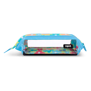 Lapicera Zipit Transparente Floral Azul  Lapicera Zipit Transparente Floral Azul