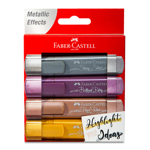 Marcatextos Faber Castell Metallic Effects 4 piezas Marcatextos Faber Castell Metallic Effects 4 piezas