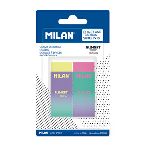 Goma de Borrar Milan Sunset 320 SN 2 piezas Goma de Borrar Milan Sunset 320 SN 2 piezas