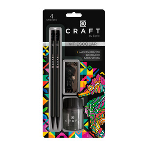 Set Escolar Kyma Craft By Premium Negro 4 piezas Set Escolar Kyma Craft By Premium Negro 4 piezas