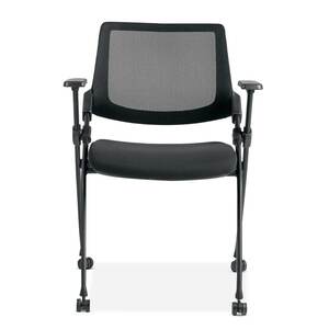 Silla de Visitas 4Tune Retráctil Malla Negro Silla de Visitas 4Tune Retráctil Malla Negro