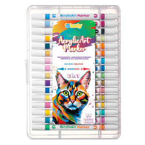 Marcadores de Acrílico iStudy Doble Punta 48 piezas Marcadores de Acrílico iStudy Doble Punta 48 piezas