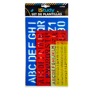 Plantilla Gioser iStudy Letras y Números 4 piezas Plantilla Gioser iStudy Letras y Números 4 piezas