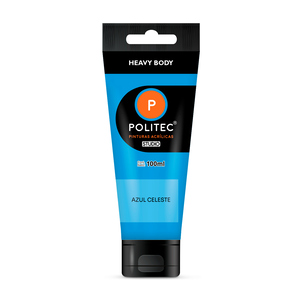 Pintura Acrílica Politec Studio Heavy Body Azul Celeste 100 ml Pintura Acrílica Politec Studio Heavy Body Azul Celeste 100 ml