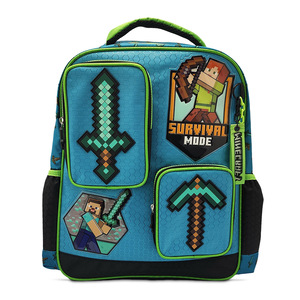 Mochila Escolar Ruz Minecraft Survival Mode Azul Mochila Escolar Ruz Minecraft Survival Mode Azul