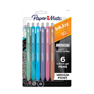 Bolígrafos de Gel Paper Mate InkJoy Metallic 6 piezas Bolígrafos de Gel Paper Mate InkJoy Metallic 6 piezas