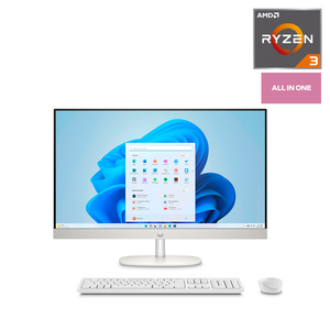 Computadora de Escritorio HP All in One AMD Ryzen 3 24 pulgadas 512GB SSD 8GB RAM 24CR0232LA Blanco Nácar Computadora de Escritorio HP All in One AMD Ryzen 3 24 pulgadas 512GB SSD 8GB RAM 24CR0232LA Blanco Nácar