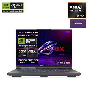 Laptop Gamer Asus ROG Strix G16 NVIDIA GeForce RTX 5050 AMD Ryzen 9 HX 16GB RAM 512GB SSD 16 pulgadas LED Laptop Gamer Asus ROG Strix G16 NVIDIA GeForce RTX 5050 AMD Ryzen 9 HX 16GB RAM 512GB SSD 16 pulgadas LED