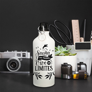Botella de Aluminio Blanca Personalizable Botella de Aluminio Blanca Personalizable