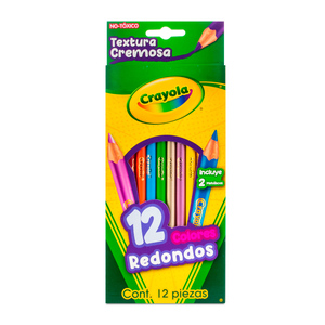 Lápices de Colores Redondos Crayola Puntas Fuertes y Resistentes / 12 piezas Lápices de Colores Redondos Crayola Puntas Fuertes y Resistentes / 12 piezas