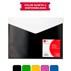 Sobre de Plástico para Archivo Carta Red Top Horizontal / Varios Colores Sobre de Plástico para Archivo Carta Red Top Horizontal / Varios Colores