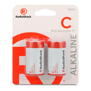 Pila Alcalina C RadioShack 2 piezas Pila Alcalina C RadioShack 2 piezas